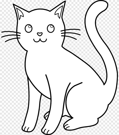 Кошка раскраска для детей
