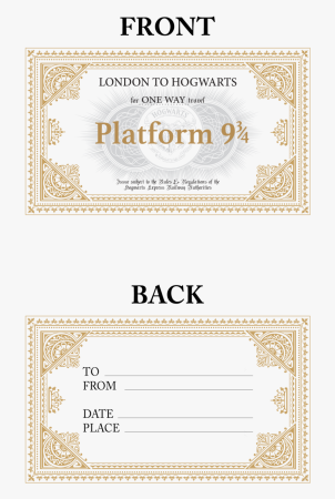 Гарри Поттер билет на платформу