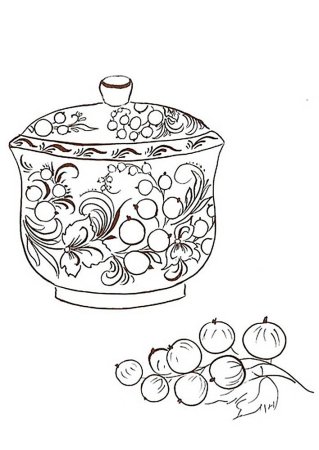 Хохлома раскраска