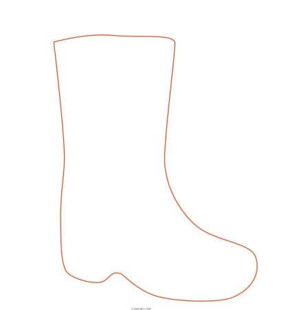 Сапог трафарет