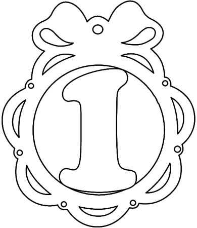Вытынанка цифра 1