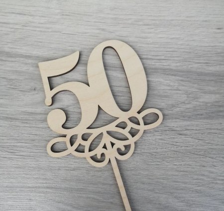 Цифра 50 трафарет для торта