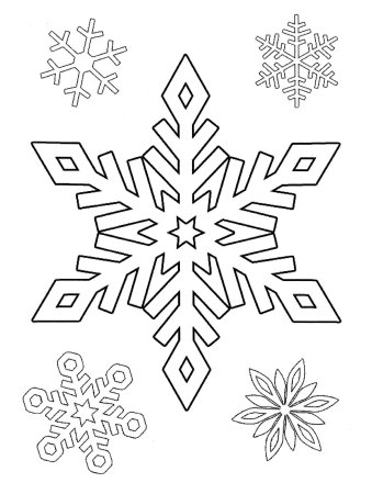 Снежинка раскраска