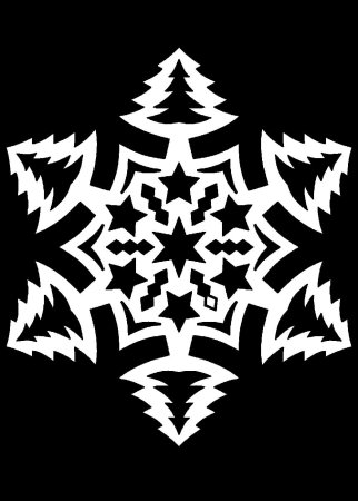 Снежинка раскраска