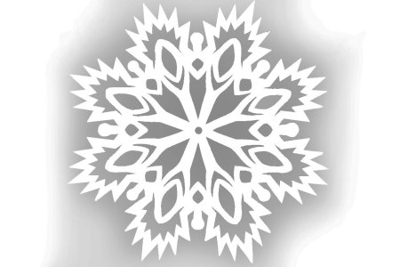 Трафарет "снежинки"