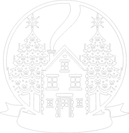 Вытынанка новогодний шар