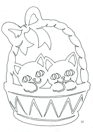 Вытынанка котик