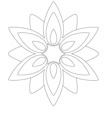 Ажурные цветы трафареты