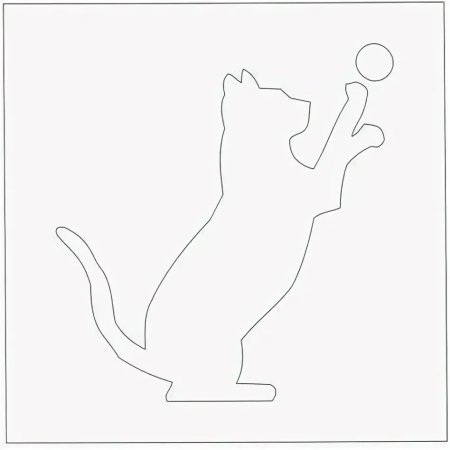 Кошка шаблон для вырезания