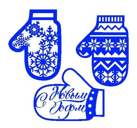 Вытынанка варежка шаблон
