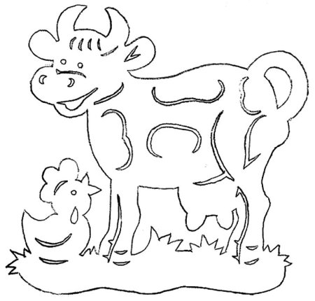 Трафареты животных на окна