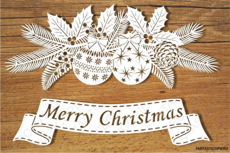 Вытынанки Merry Christmas