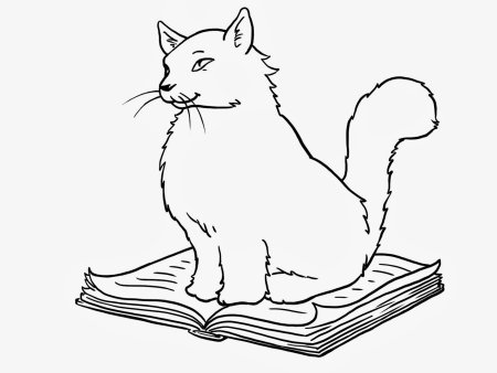 Кот ученый раскраска для детей