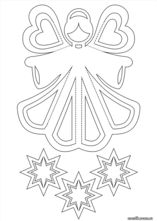 Шаблон ангелочка для вырезания