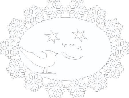 Вытынанка солнце зимой