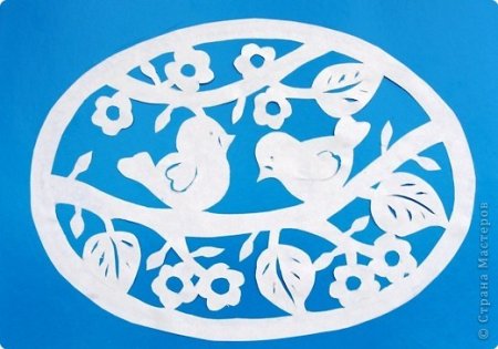 Вырезные птицы для окон в детском саду
