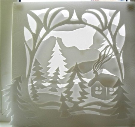 Новогодние поделки из потолочной плитки