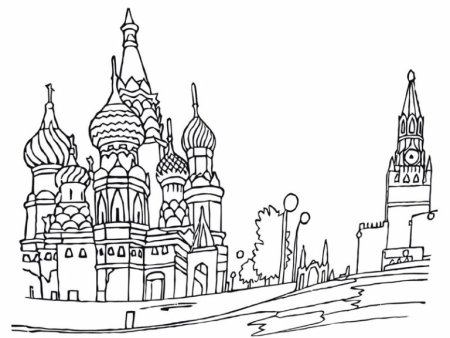 Раскраска Москва для детей