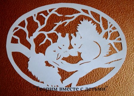 Белочка трафарет для вырезания