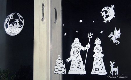 Новый год на стекле