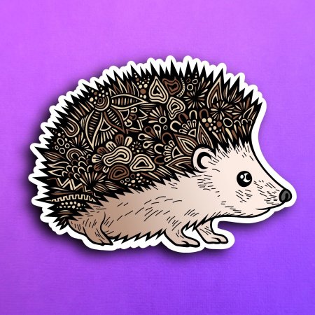 Новогодний Ежик раскраска