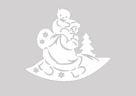 Вытынанка Новогодняя для детей