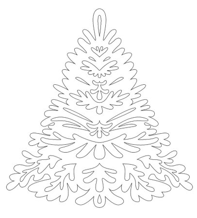 Вытынанка елка