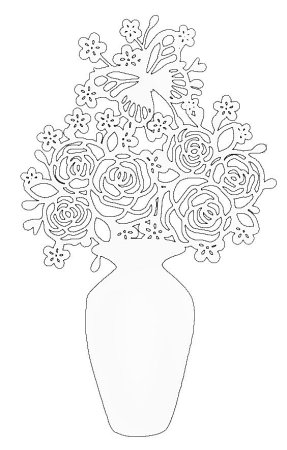 Вытынанка букет цветов