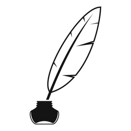 Vector stock чернильница черная