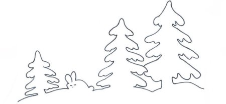 Ель раскраска