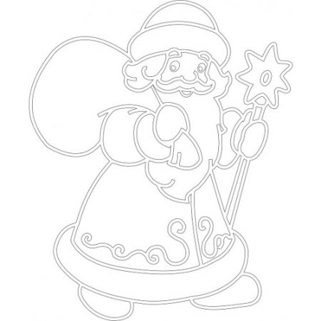 Трафареты Деда Мороза и Снегурочки на окна