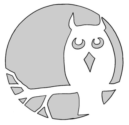 Кот на Луне силуэт