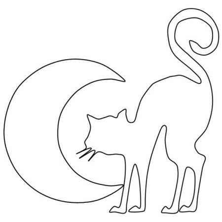 Трафарет тату кошка