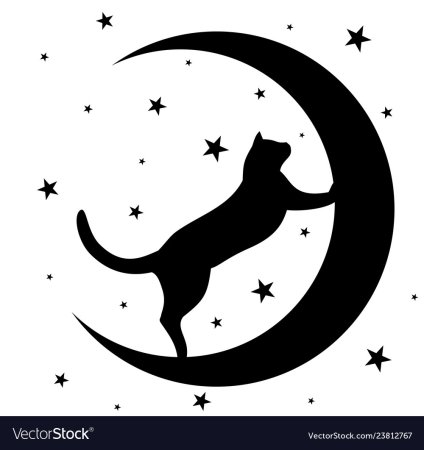 Кошка на полумесяце