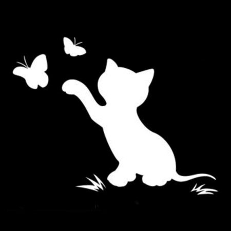 Трафареты кошек для декора
