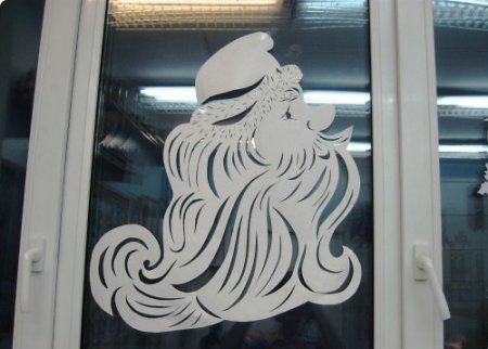 Вытынанка дед Мороз дует