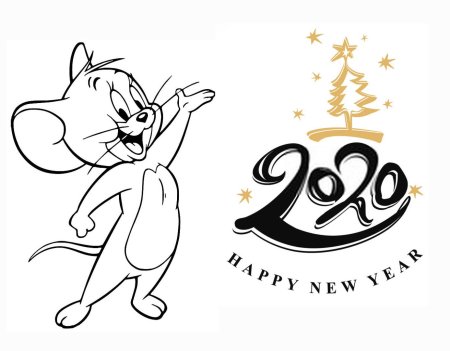 Раскраска крыса 2020