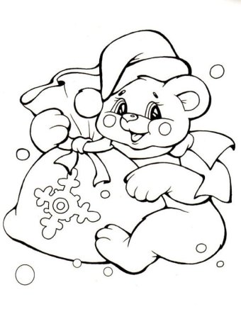 Разукрашки для детей 3-4 лет новогодние