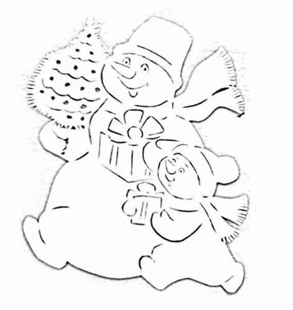 Вытыканки новогодние Снеговики