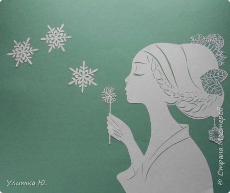 Девушка из снежинок