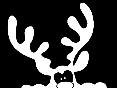 Выглядывающий олень на окно