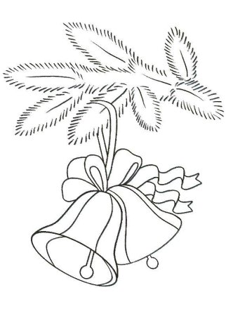 Новогодние колокольчики раскраска