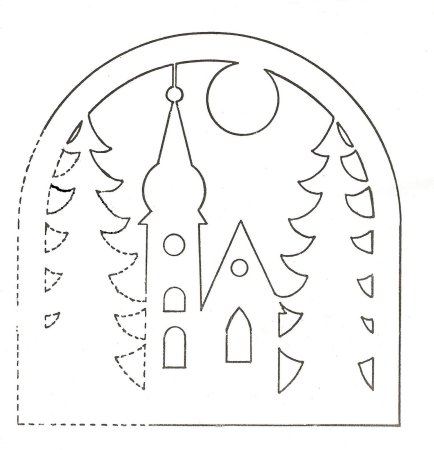 Трафарет на окна новый год 2021