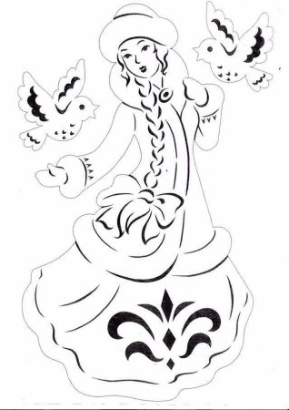 Украшения на окна Снегурочка