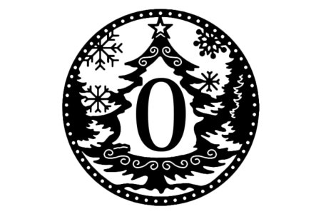 Новогодние цифры на окна