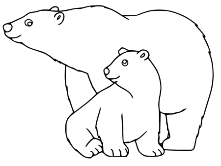 Медвежонок Умка раскраска