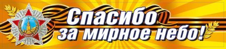 Спасибо за мирное небо надпись
