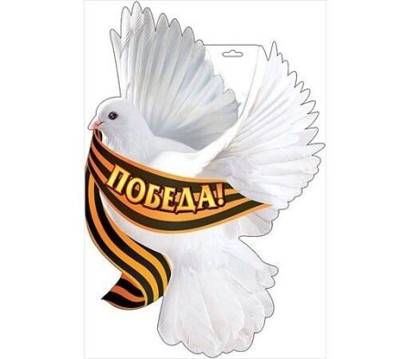 Голубь мира с георгиевской лентой