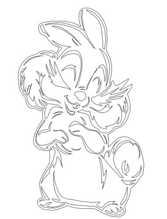 Трафарет зайца на новый год