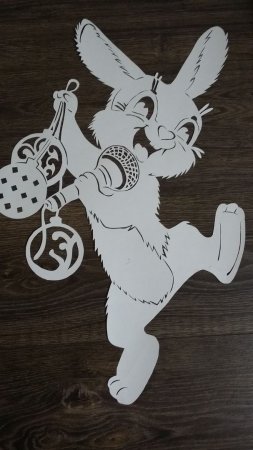 Вытынанка кролик